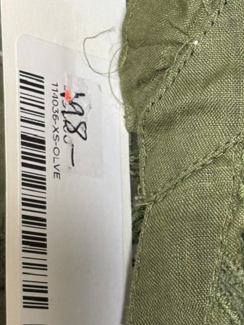Sundance 2-Piece Embroidered Cutwork Full Sleeved Split Neck Top - XXL - Olive - Picture 12 of 12